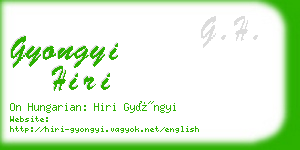 gyongyi hiri business card